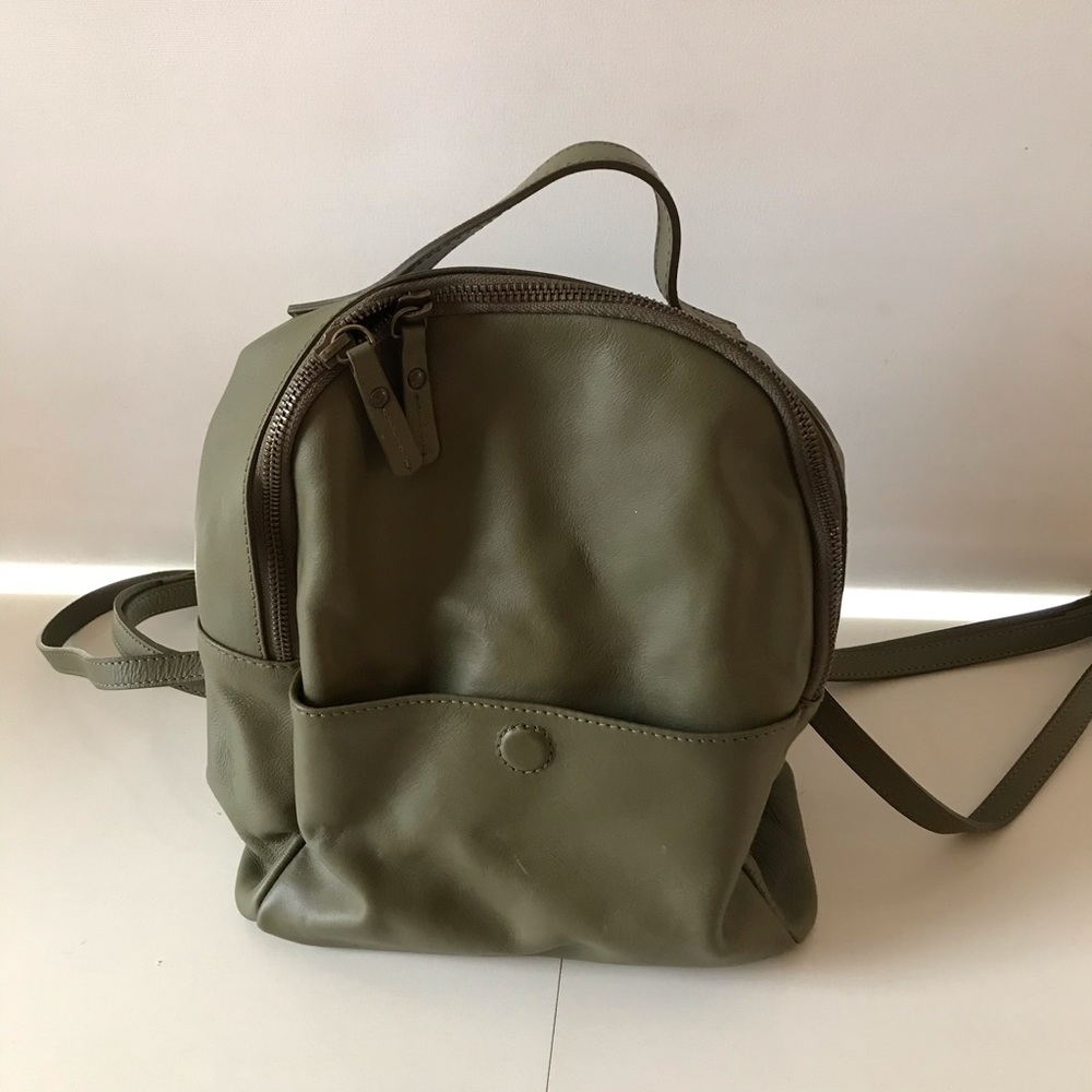 American Eagle Green Leather Backpack